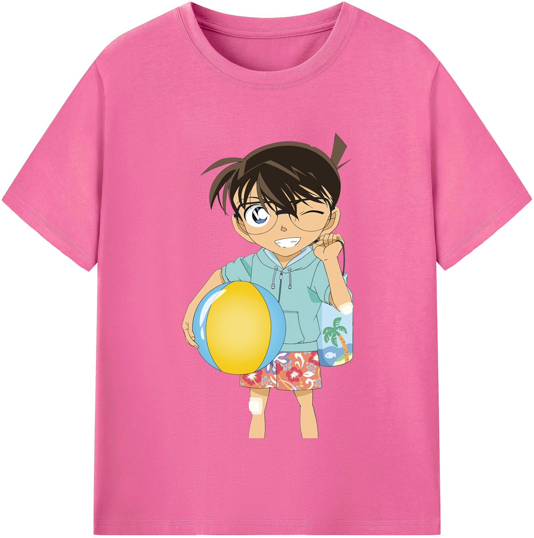 （画像用） 名探偵コナン 江戸川 コナン Detective Conan Conan Edogawa レディースカジュアルプリントTシャツ（綿100％）